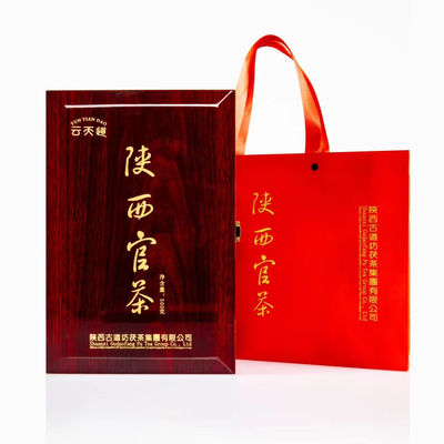 Antiguo Proceso Té Oscuro Té Caliente Shaanxi Té Negro Té Flor Dorada Exquisita Caja de Regalos para un Regalo Tradicional y Saludable