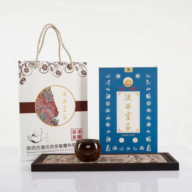Grado 1 Té Oscuro Fuzhuan ladrillo 1000g Te hecho a mano Fuzhuan para su beneficio